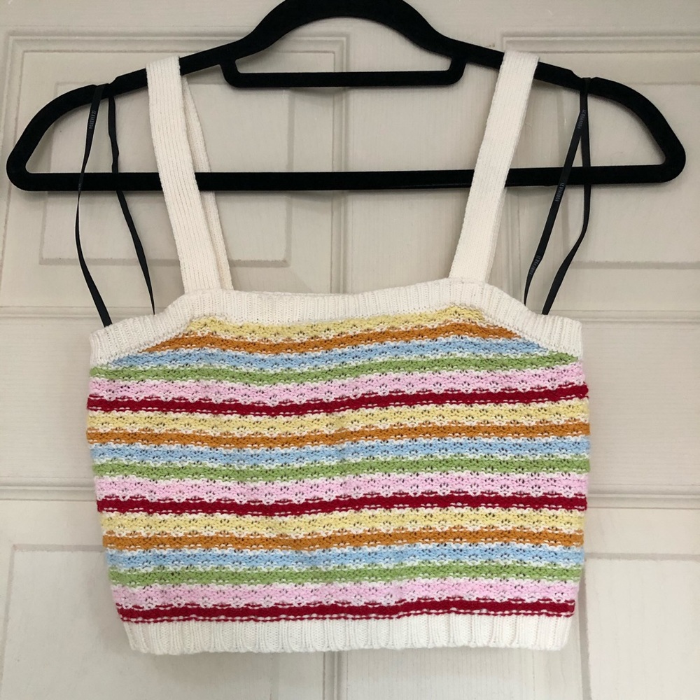 Forever 21 Multicolor Crochet Knit Cami